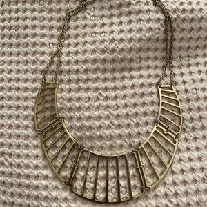Antique gold geometric necklace